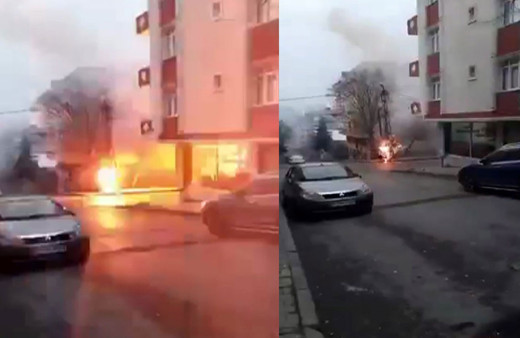 Sultangazi’de elektrik kabloları havai fişek gibi patladı! O anlar saniye saniye kaydedildi