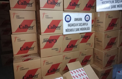 Başkentte 6 milyon 550 bin bandrolsüz "makaron" ele geçirildi