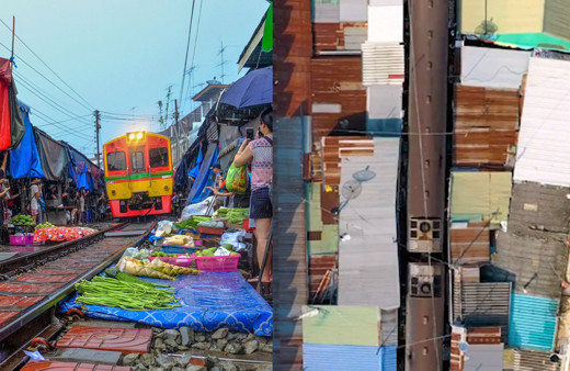 Dünyanın en tehlikeli pazarı Maeklong!