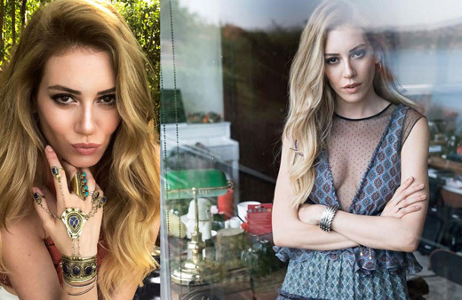 Sinem Kobal dekoltesiyle olay oldu Sıla ve Hazer'in düğününe damga vurdu