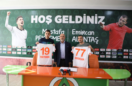 Mustafa Pektemek ve Emircan Altıntaş Alanyaspor'da