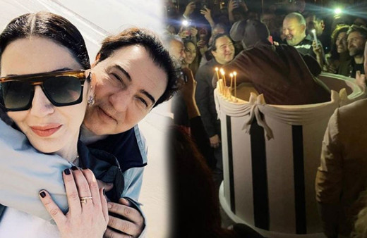 Fazıl Say'ın doğum günü pastasından eşi Ece Dağıstan maymun olarak çıktı
