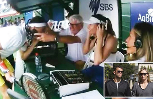 Maria Sharapova röportaj verirken eski sevgilisi Grigor Dimitrov'un baskın yaptı