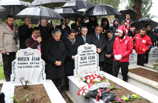 Samsunspor'dan 31 yıl önceki kazada ölenler için anma töreni