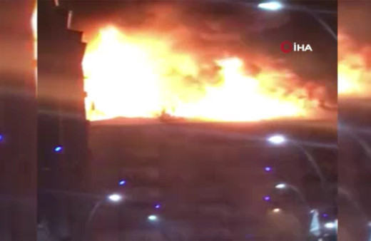 Elazığ'da deprem sonrası yangın çıktı