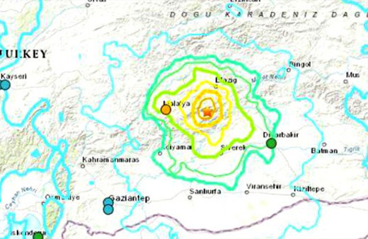 Türkiye'yi sarsan deprem sonrası ABD'den korkutan harita!