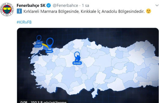 Fenerbahçe'den coğrafya dersi