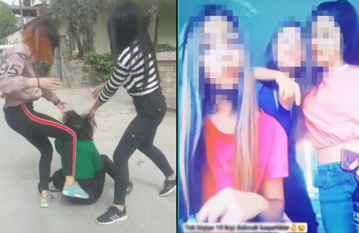 Denizli'de kızlar çete kurup sokaklarda dehşet saçtılar