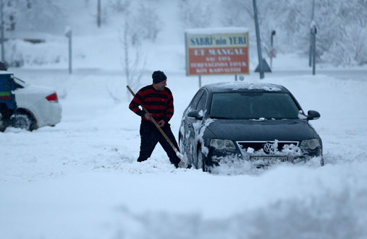 Bolu’da hayran bırakan kar manzarası ortaya çıktı