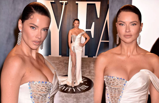 Adriana Lima Oscar sonrası partideki kıyafetiyle yerden yere vuruldu 'Moda felaketi'