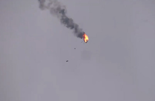 Suriye rejiminin helikopteri işte böyle düşürüldü! Yeni görüntüler