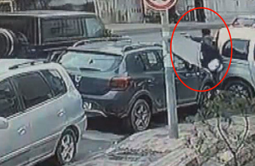 İstanbul'da lüks cipe silahlı saldırı kameralara yakalandı