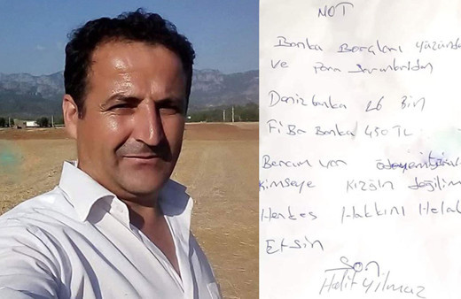 Antalya'da bir baba bankaya borcum var notu bırakıp intihar etti