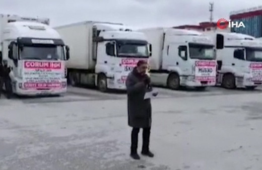 Çorum İHH’dan İdlib’e 16 tır yardım