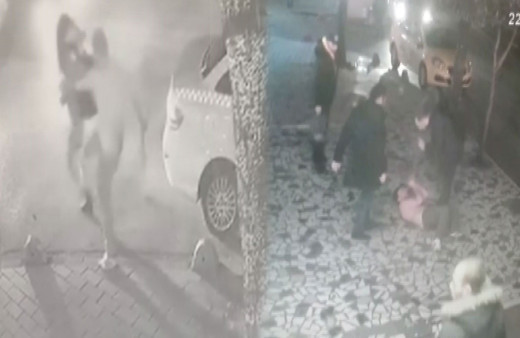 Fatih'te kadına saldıran kişiye meydan dayağı kamerada