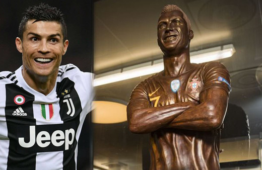 Ronaldo'nun inanılmaz çikolata heykelini yaptı!