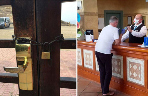 İspanya'da karantinaya alınan bin kişilik otel ilk kez görüntülendi