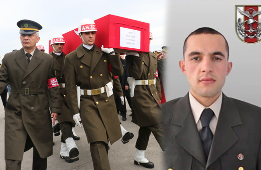 İdlib şehidi Şükrü Elibol memleketine getirildi hamile eşi fenalaştı