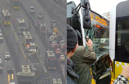 Son dakika Haliç’te iki metrobüs çarpıştı! Çok sayıda yaralı var