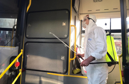 İstanbul'da toplu taşıma araçlarında koronavirüs önlemi