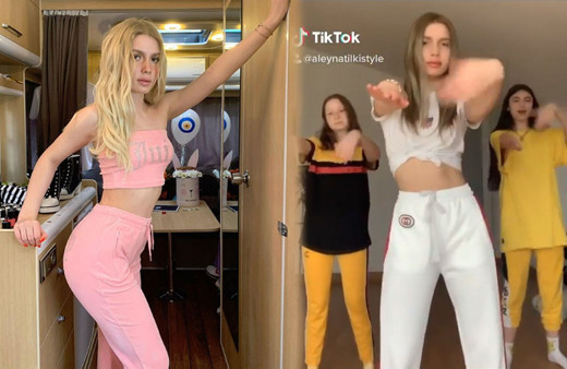 Aleyna Tilki kalça dansı yaptı o da TikTok hesabı açıp paylaştı
