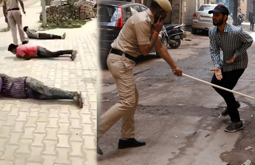 Sokağa çıkma yasağına uymayanları polis sopayla dövdü