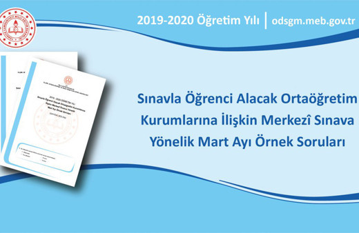 Milli Eğitim Bakanlığı 2020 yılı LGS örnek soru kitapçığı soru ve cevapları