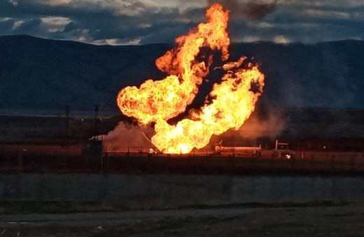 Ağrı Gürbulak Sınır Kapısı'nda doğal gaz boru hattında patlama