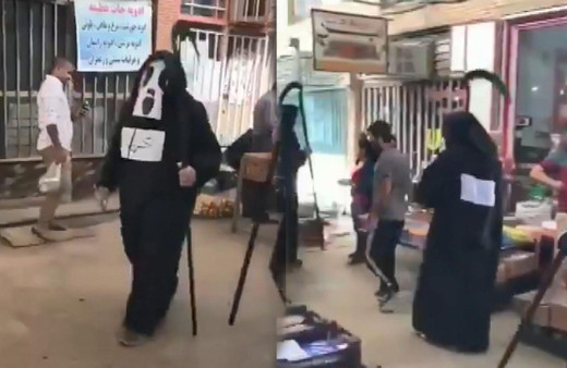 İran’da sokağa çıkan karşısında Azraili buldu