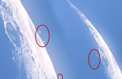 Ay'ın çevresinde uzaylılar mı görüldü? Şok görüntüler