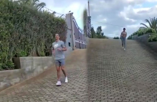 Cristiano Ronaldo, sevgilisi ile antrenmanlarını sürdürüyor