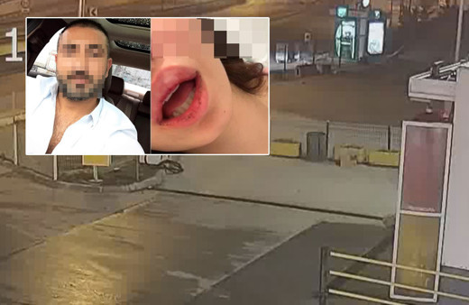 Eski sevgilisini yola fırlatıp dakikalarca döven şahıs kamerada