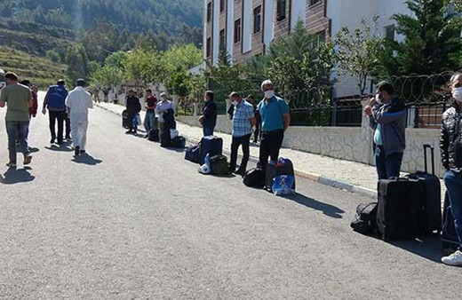 Mersin'de karantinadaki 135 kişi evlerine döndü