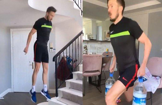 Martin Linnes'ten şu şişeleri ile antrenman