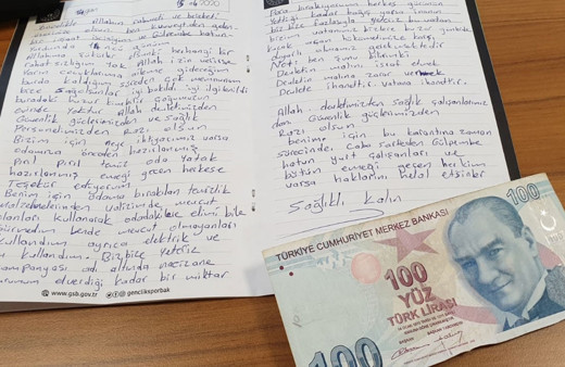 Karantina sürecini Giresun'daki yurtlarda geçirenler geride duygulandıran mektuplar bıraktı