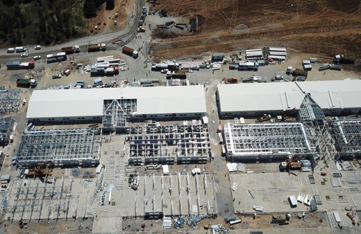 Sancaktepe'deki hastane inşaatında son durum havadan fotoğraflandı