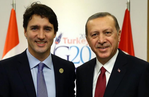Cumhurbaşkanı Erdoğan, Kanada Başbakanı Trudeau ile görüştü
