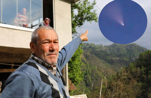 Köylüler görünce Kelime-i Şehadet getirdi Rize'de gökyüzünde esrarengiz ışık!