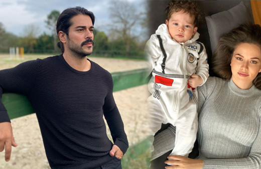Karan bebeği Burak Özçivit ilk kez paylaştı Fahriye Evcen yorumsuz bırakmadı