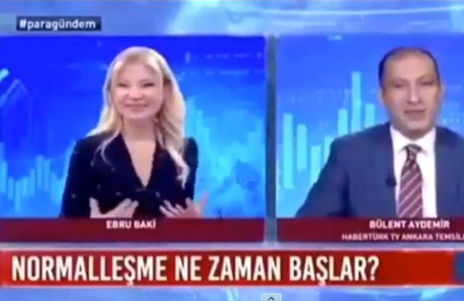 Ebru Baki Habertürk canlı yayınında Bülent Aydemir'le çok fena dalga geçti