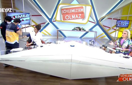 5 aylık hamile olan Bircan Bali'nin canlı yayında tansiyonu düştü