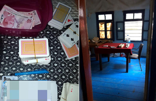 Terzide gündüz maske üretip, gece kumar oynatmışlar