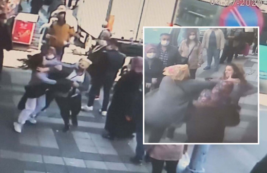 Ümraniye'de kadınlar saç saça baş başa kavga etti! Ayıranlar da kavgaya tutuştu