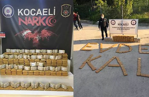 Kocaeli'de durdurulan TIR'dan 155 kilo eroin çıktı