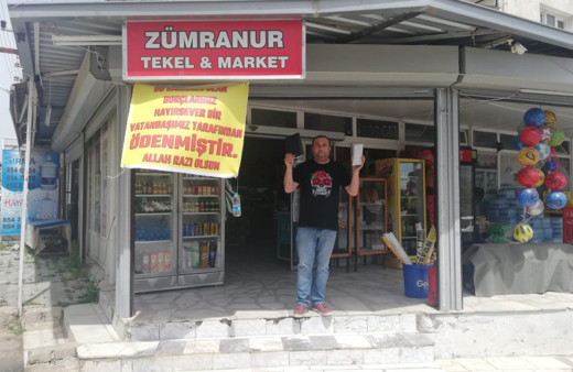 İzmir'de gizli hayırsever veresiye defterindeki 13 bin 500 liralık borcu kapattı