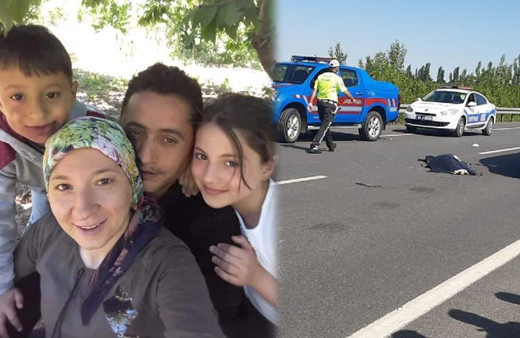 Konya'da motosiklet kazasında ölen anne babadan bu fotoğraf kaldı