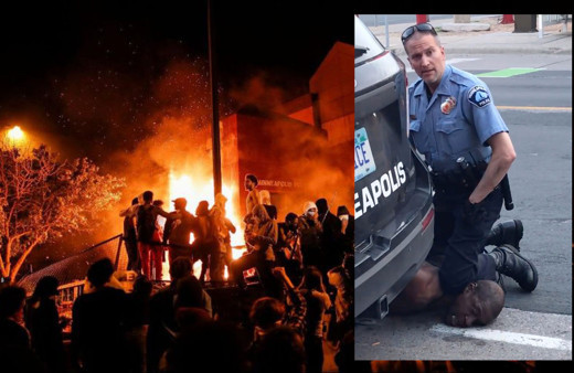 ABD'de George Floyd isyanı büyüyor! Göstericiler polis merkezini ateşe verdi
