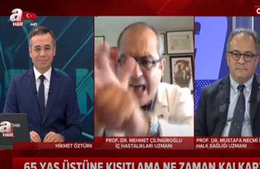 A Haber canlı yayınında Prof. Dr. Mehmet Çilingiroğlu'ndan olay hareket