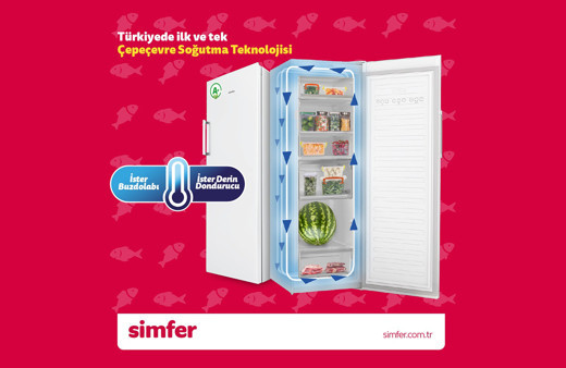 Derin dondurucuda ideal seçim 8 çekmeceli Simfer No-Frost
