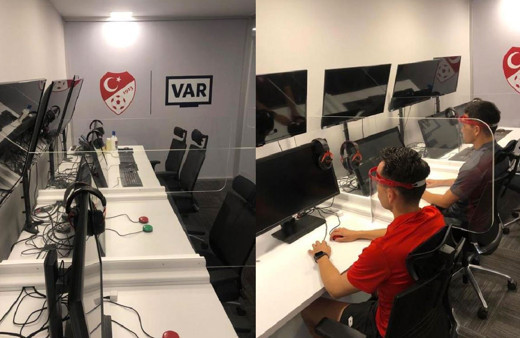 TFF Riva VAR Merkezi'nde Kovid-19 önlemleri
